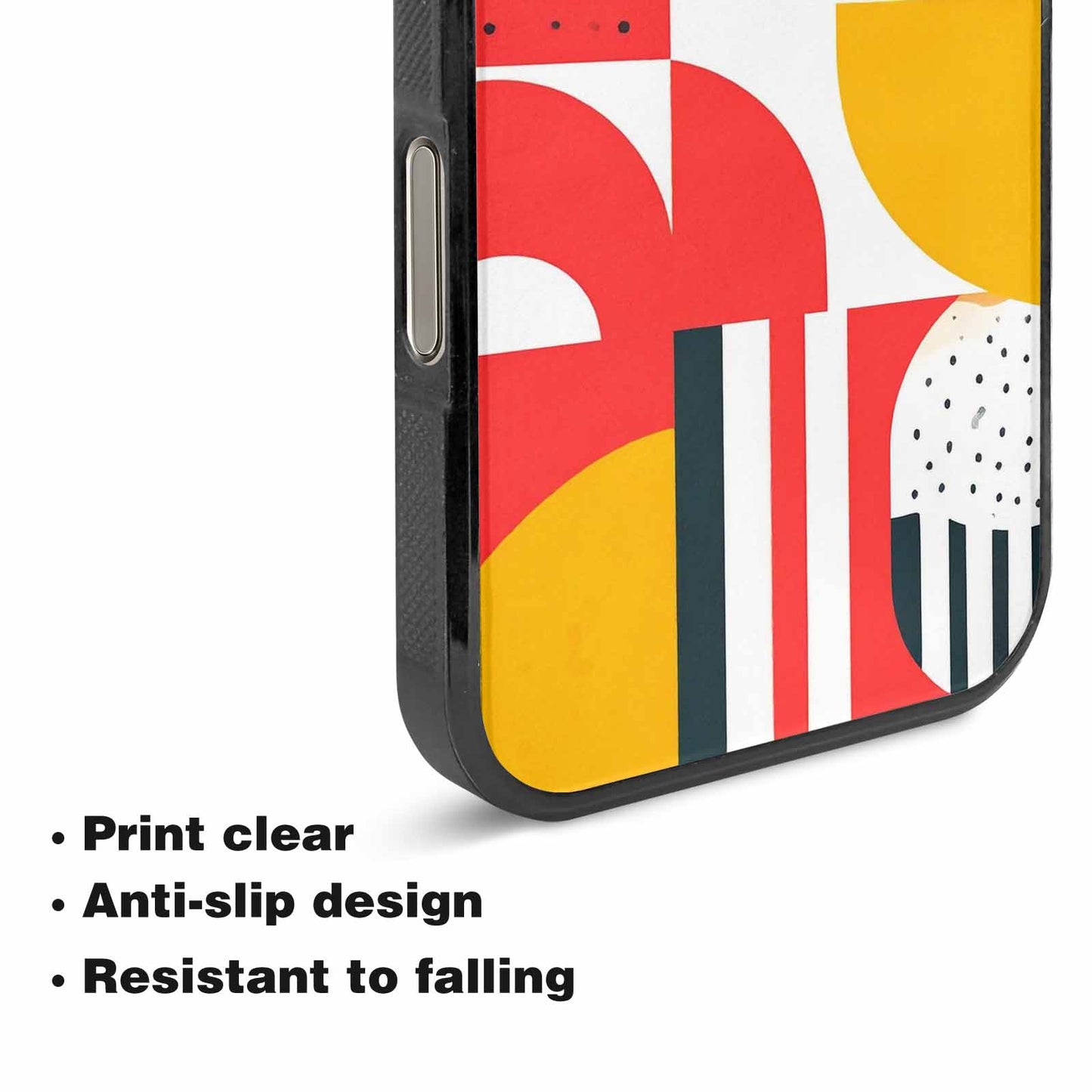 iPhone 16 Pro Max Case — 1990s Memphis Art Pattern, Personalized Phone Case