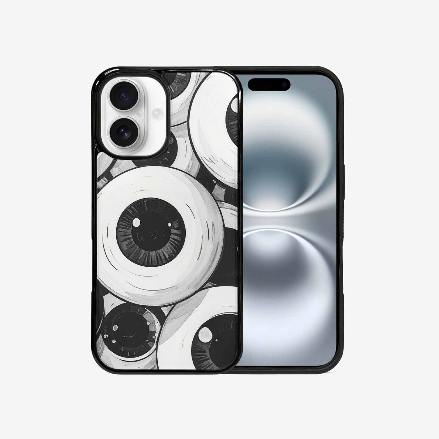 iPhone 16 Case — Googly Cartoon Eyeballs, Customized Protective Case