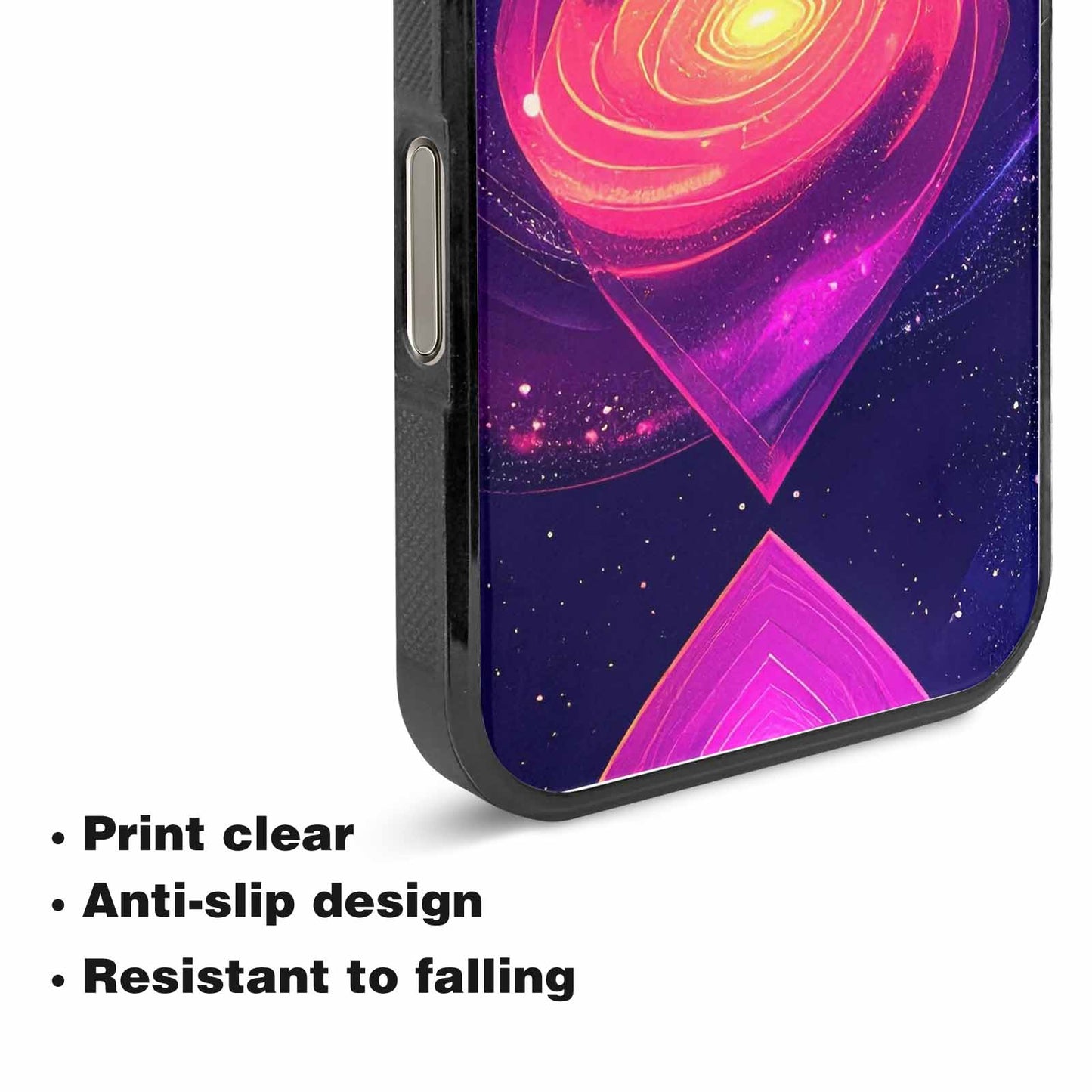 iPhone 15 Pro Max Case — Rose Galaxy Art Seamless Pattern Vibrant, Custom Printed Phone Case