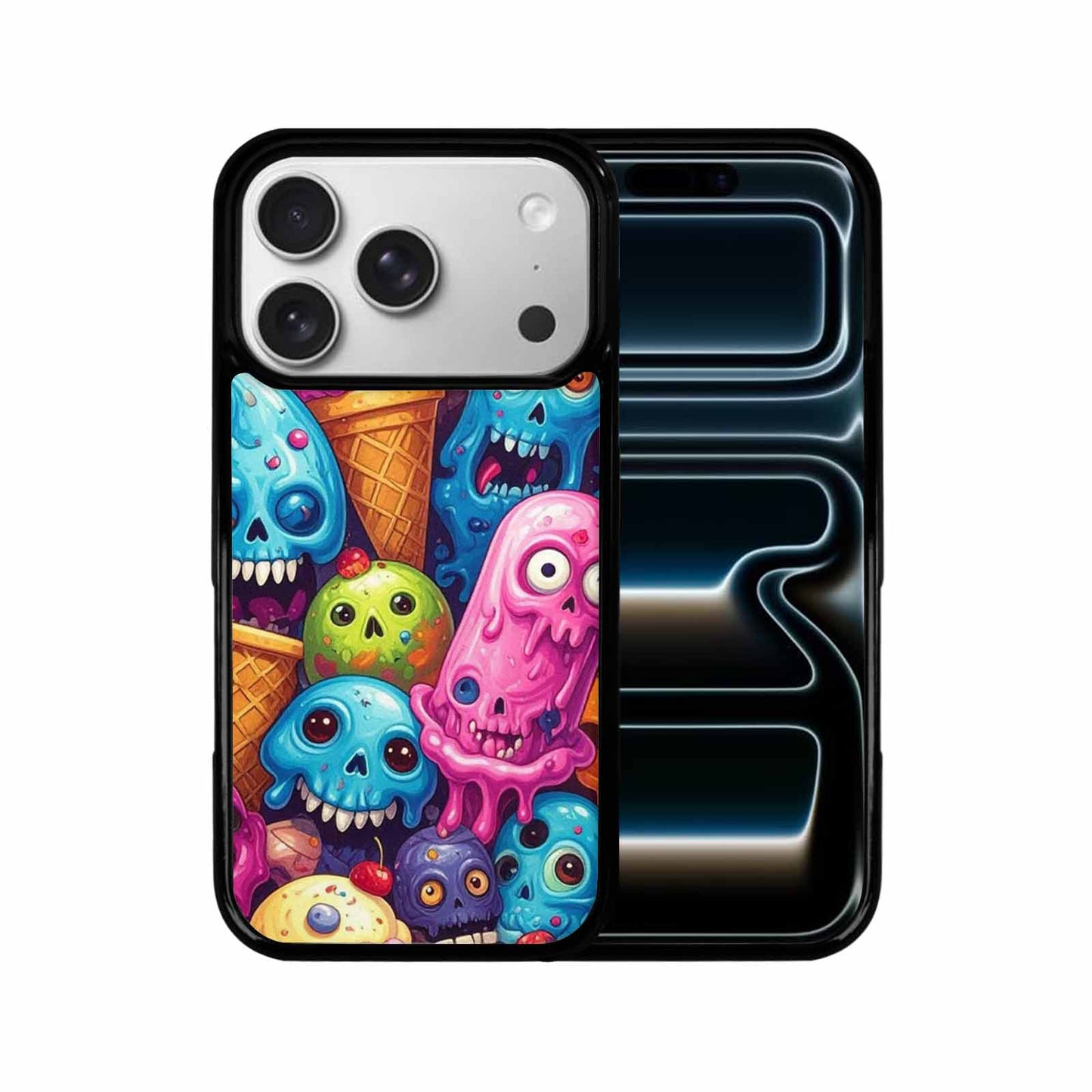 iPhone 17 Pro Case — Ice Cream Monsters Skullsmelti Cye Gothic, Custom Phone Case
