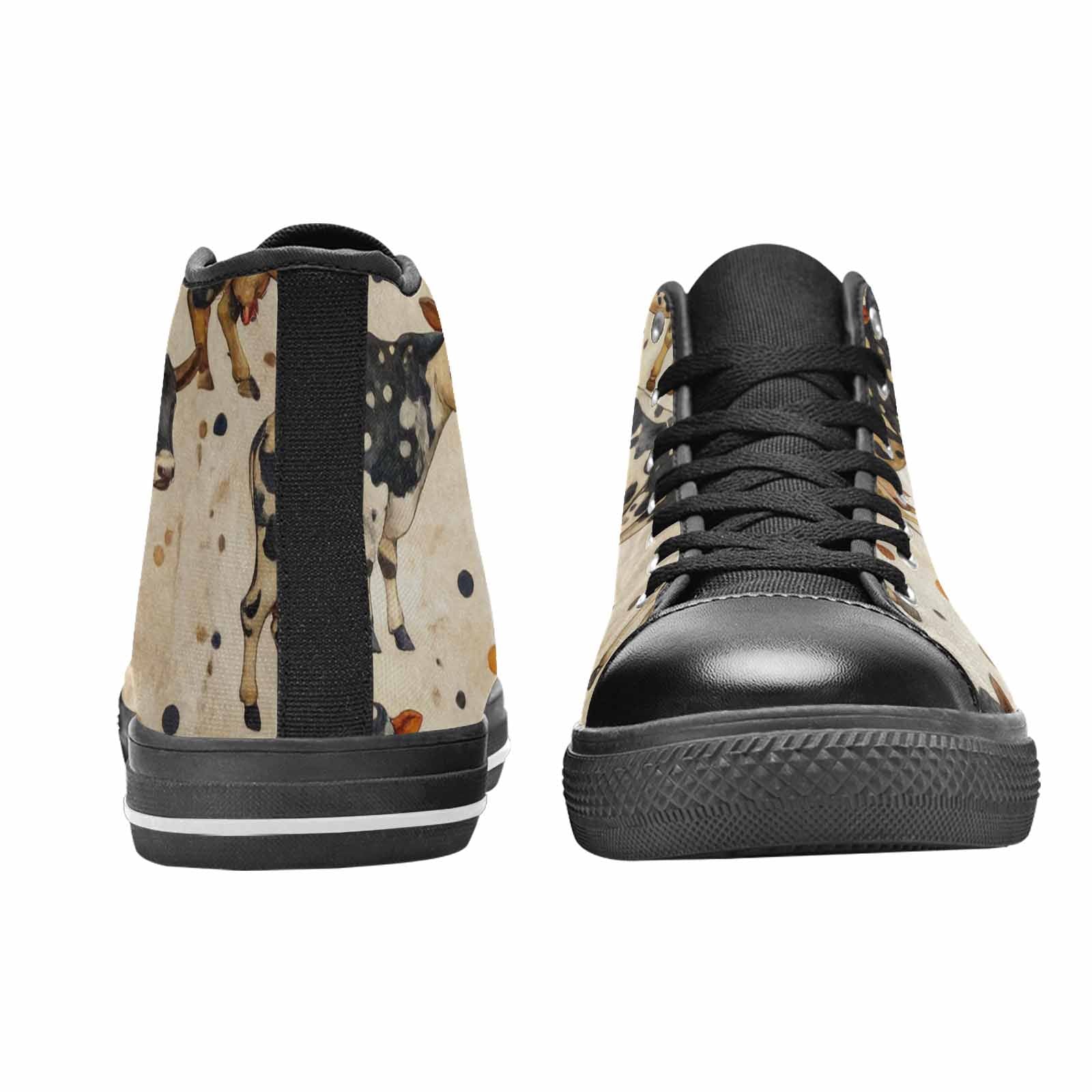 WOMEN'S Cow Animal Print High Top Canvas Y2K Custom Shoes