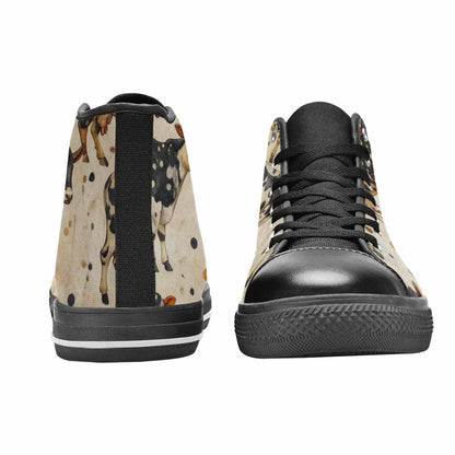 WOMEN'S Cow Animal Print High Top Canvas Y2K Custom Shoes
