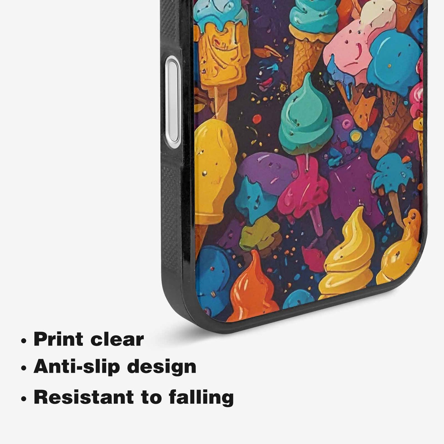 iPhone 16 Plus Case — Ice Cream Motif Ice Cream Motifs, Original Design Phone Case