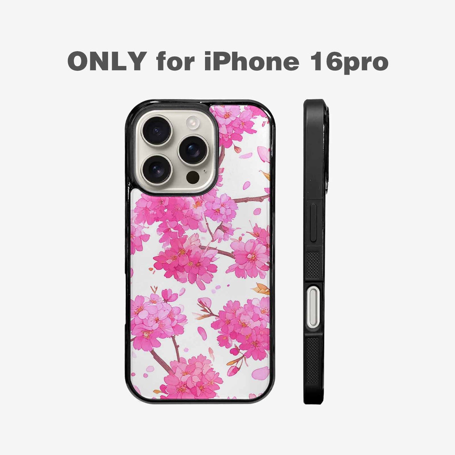 iPhone 16 Pro Case — Cherry Blossom Branch Cherry Blo, Personalized Phone Case