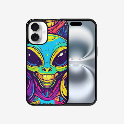 iPhone 16 Case — Alien Ufo Cartoon, Original Design Phone Case