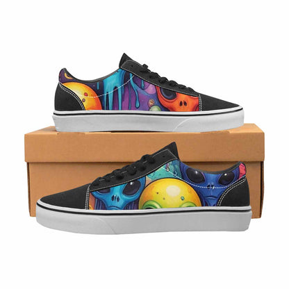 WOMEN'S Melting Aliens Lace-Up Canvas Neon Fantasy Shoes
