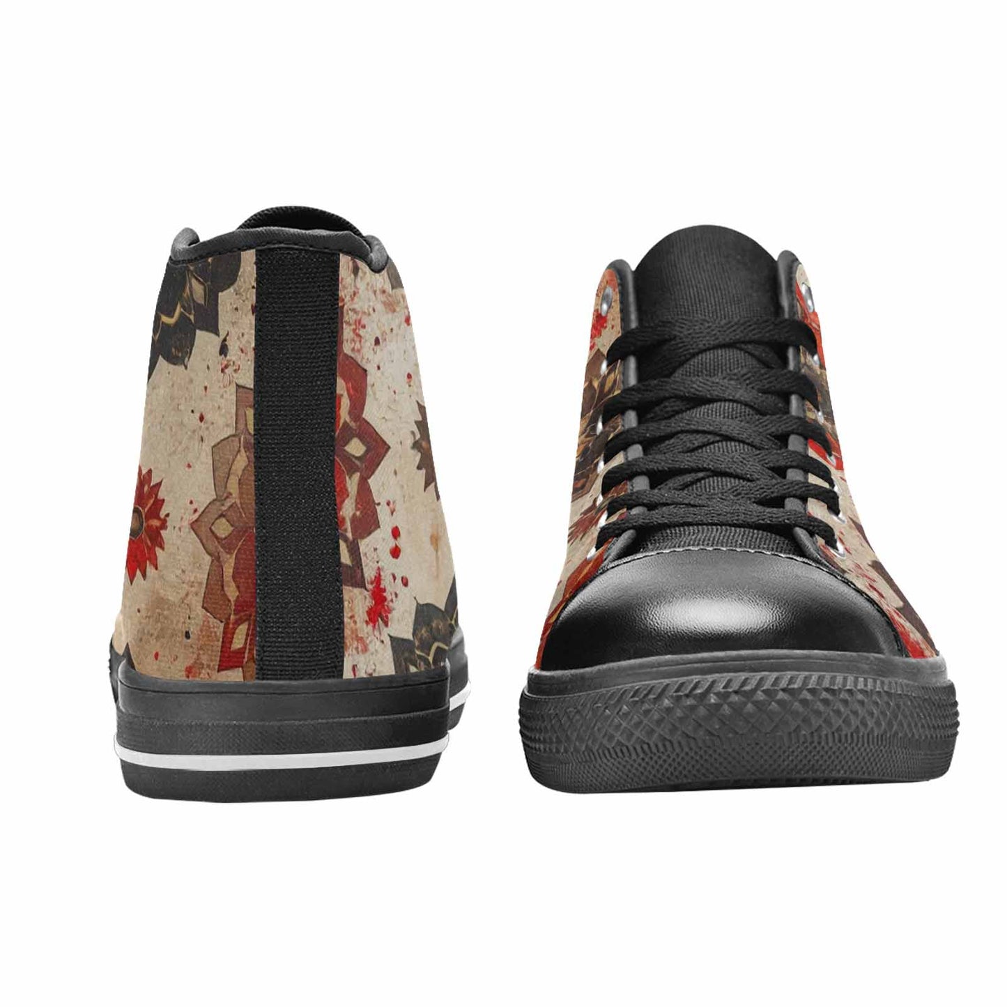 WOMEN'S Mandala High Top Canvas Vivid Custom Sneakers