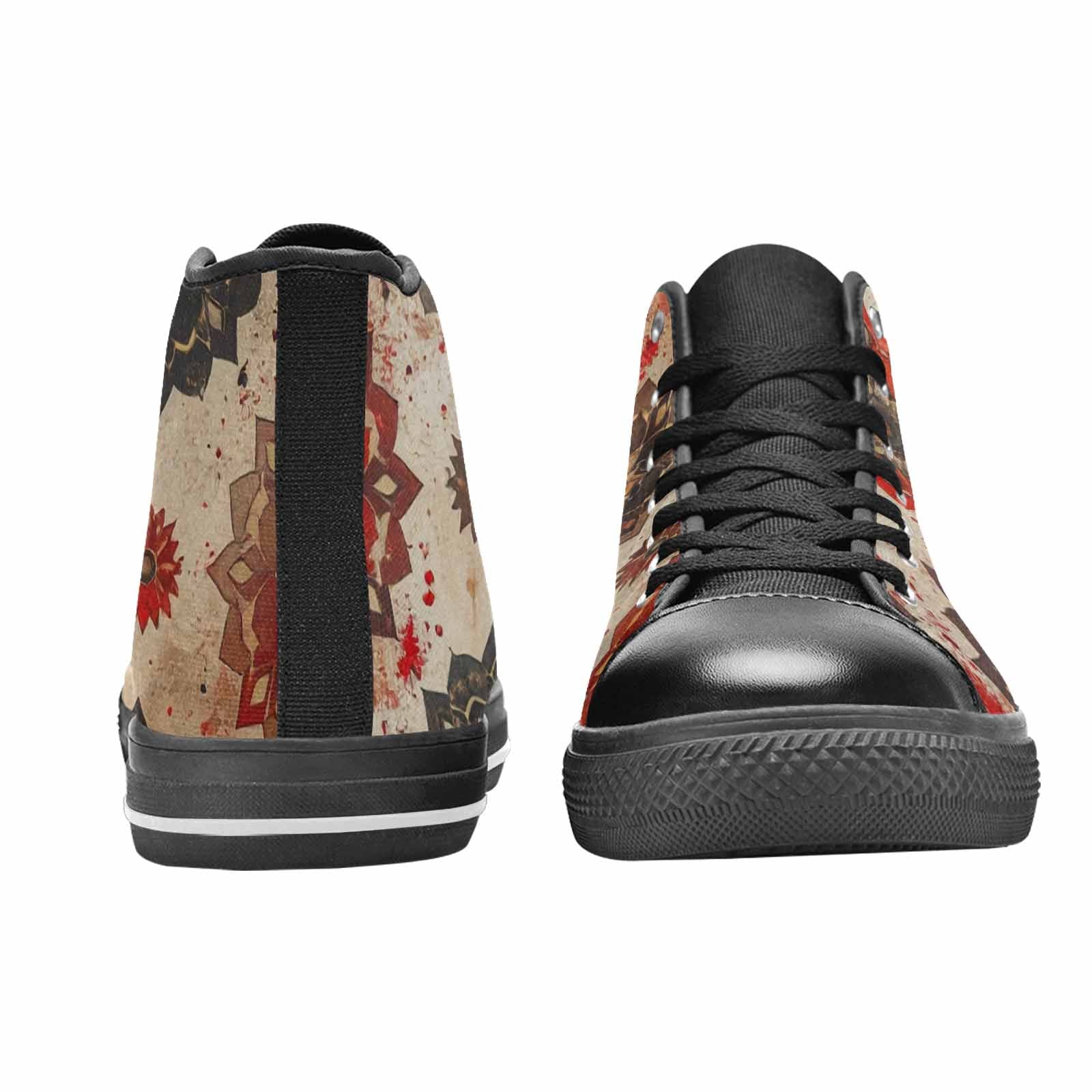 WOMEN'S Mandala High Top Canvas Vivid Custom Sneakers