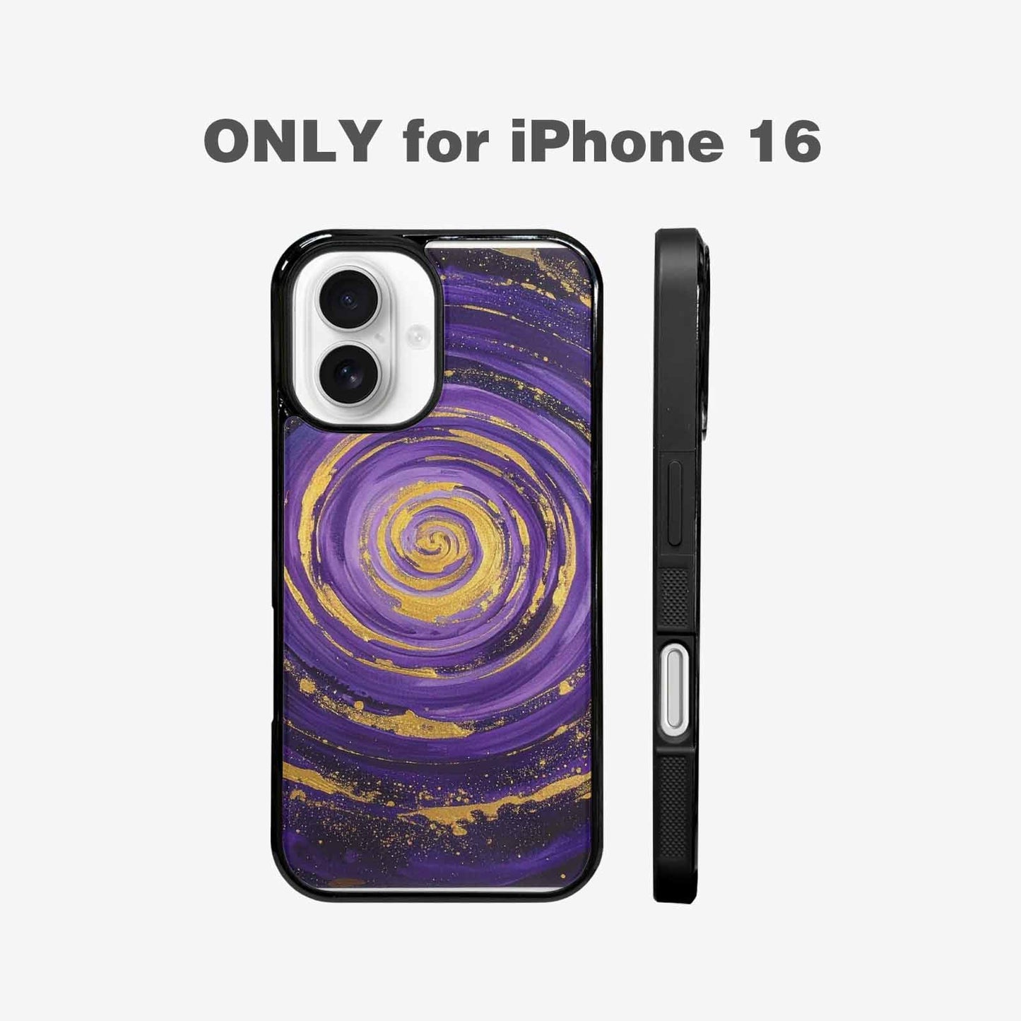 iPhone 16 Case — Swirling Brushstroke Starry Night Texture Blended, Custom Phone Case
