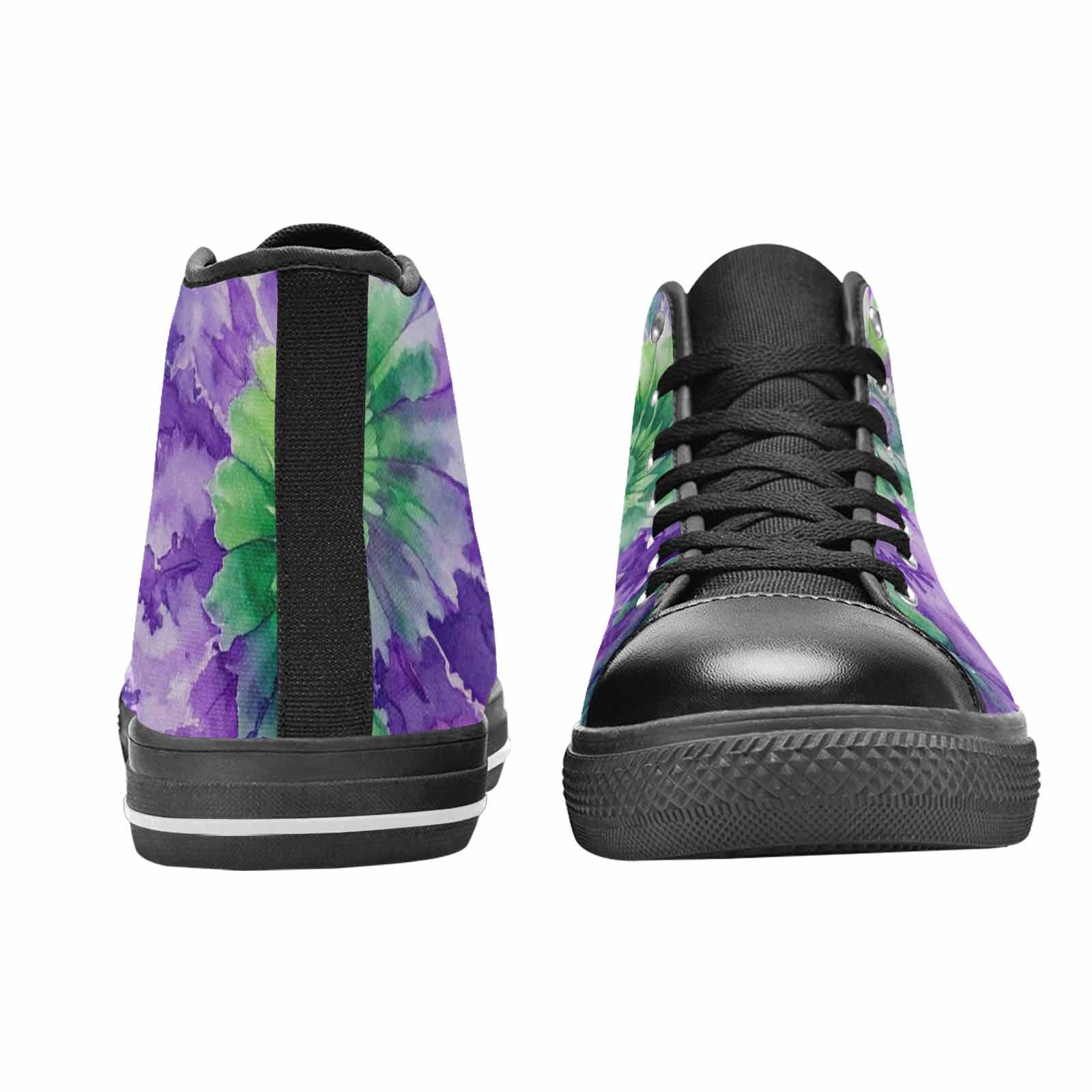 WOMEN'S Tie Dye - High Top Canvas Dark Academia Sneakers
