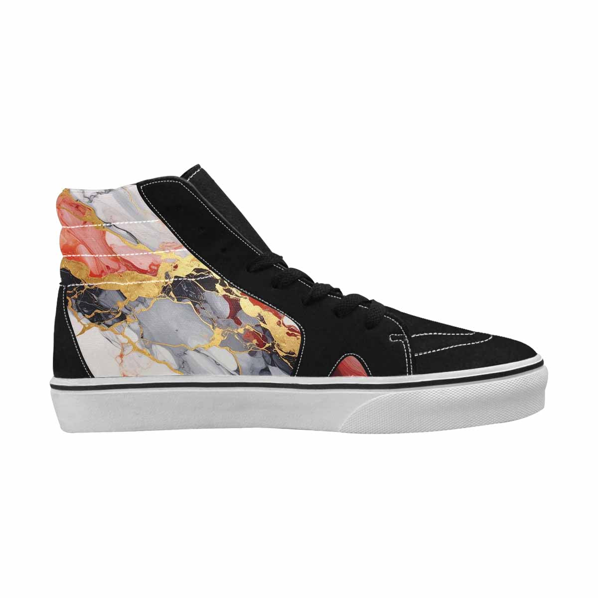 MEN'S Marble Vein High Top Canvas Surreal Custom Shoes