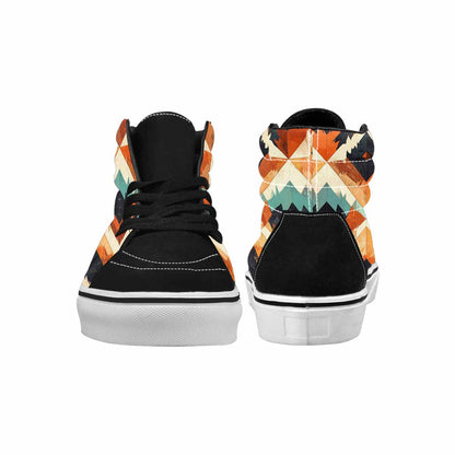 WOMEN'S Southwestern Geometric Diamond High Top Canvas Aesthetic Custom Sneakers