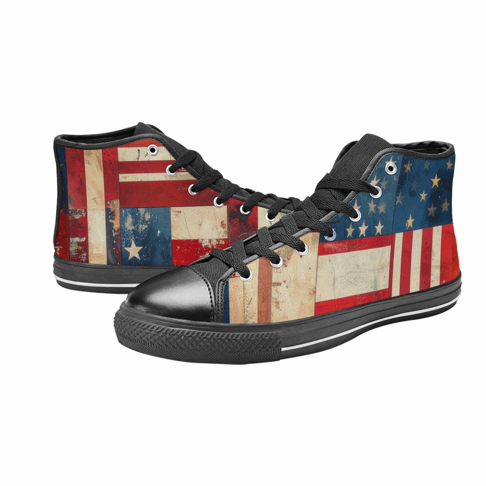 MEN'S American Flag Stars High Top Canvas Dreamcore Custom Shoes