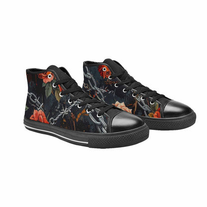 MEN'S Barbed Wire Chain High Top Canvas Dreamcore Custom Sneakers