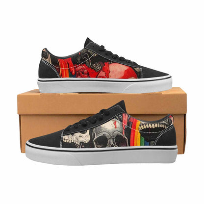 WOMEN'S Rainbow From Skull S Lace-Up Canvas Dreamlike Custom Shoes
