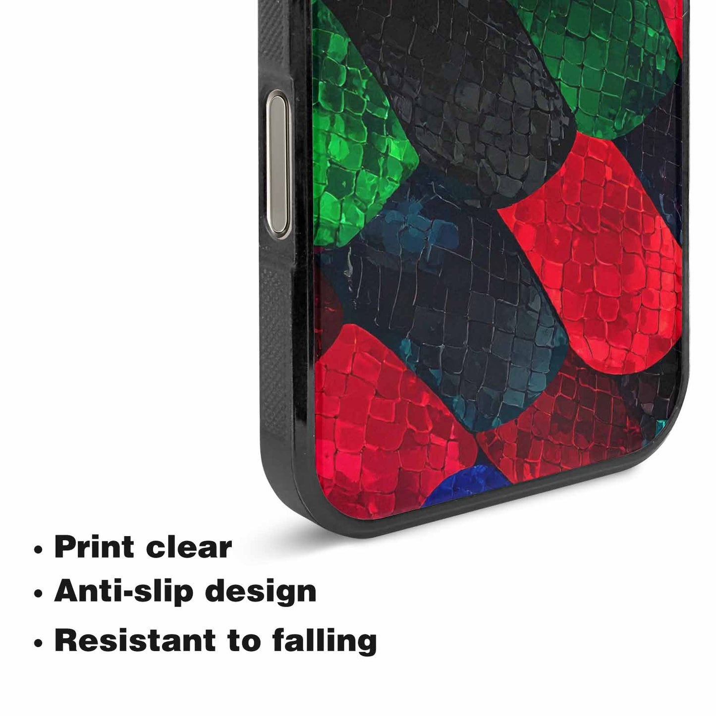 iPhone 16 Pro Case — Dark Snake Print, Personalized Phone Case