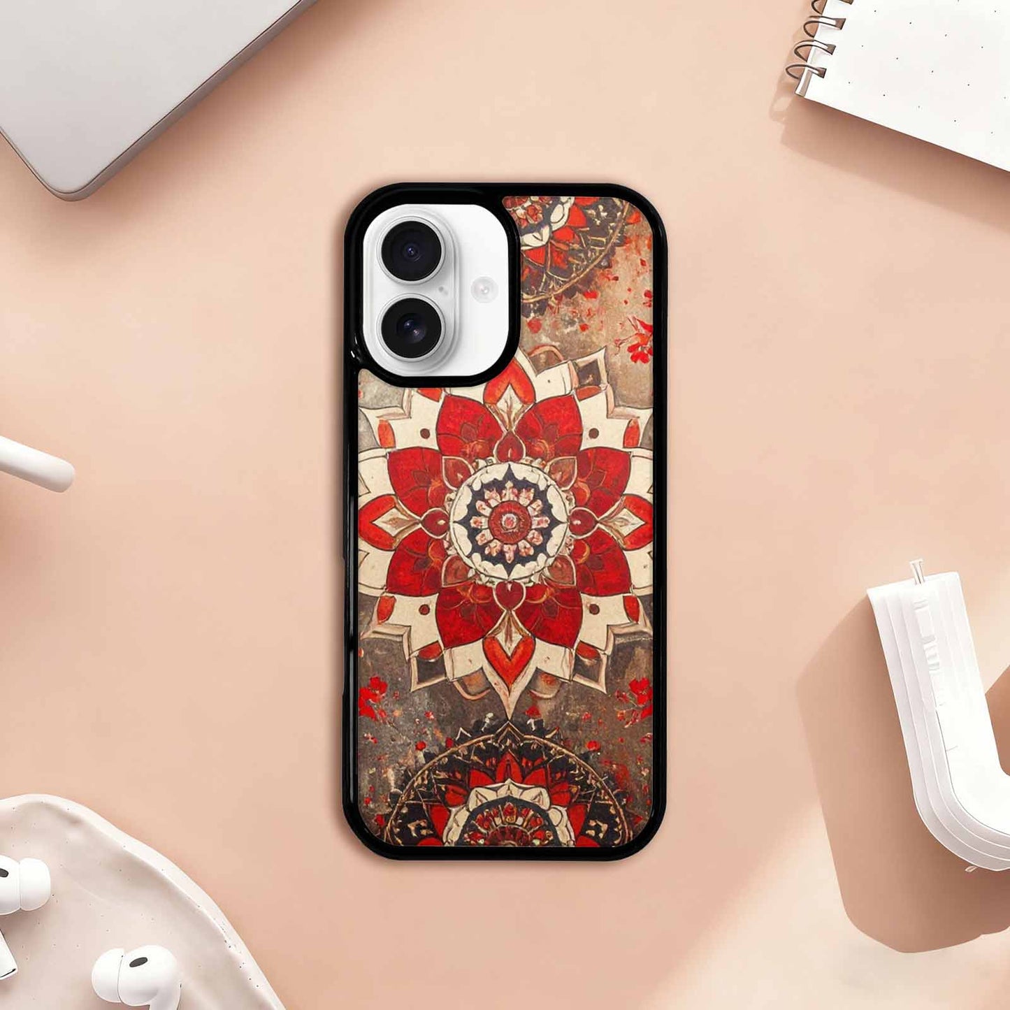 iPhone 17 Case — Small Mandala Pattern, Randomly Floral, Custom Designed Case Cover