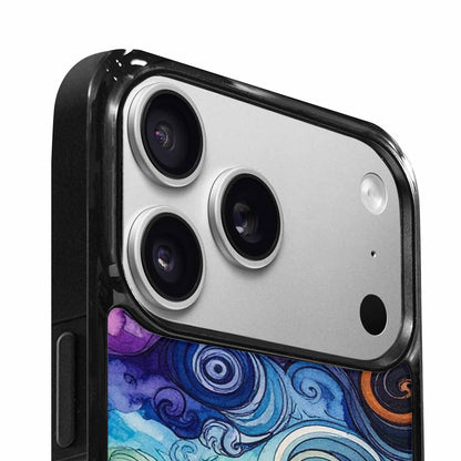 iPhone 17 Pro Max Case — Tie Dye Swirls (black Tie Dye, Custom Print Case Cover