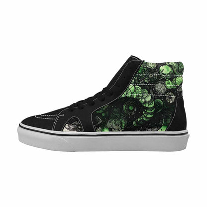 MEN'S Sea Creature Burst High Top Canvas Vibrant Chaos Sneakers