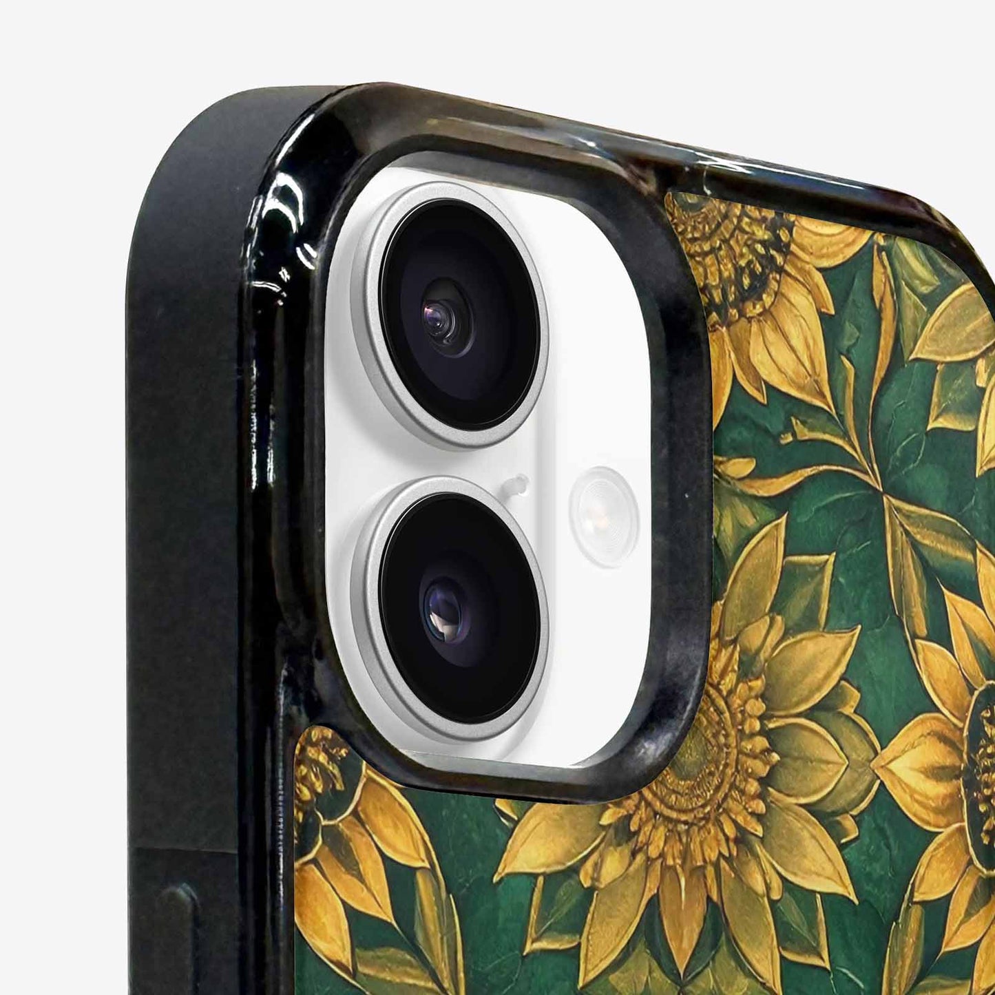 iPhone 16 Plus Case — Sunflower Mandala Kaleidoscope Custom, Custom Phone Case