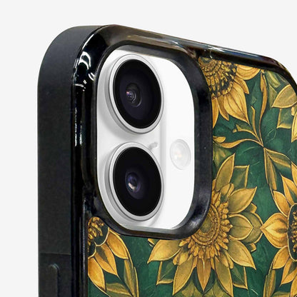iPhone 16 Plus Case — Sunflower Mandala Kaleidoscope Custom, Custom Phone Case