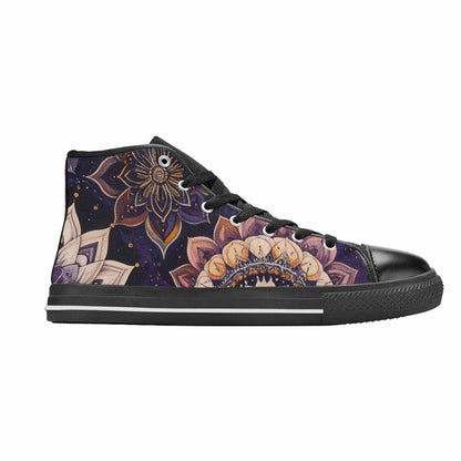 MEN'S Mandala High Top Canvas Wallpaper Art Custom Sneakers