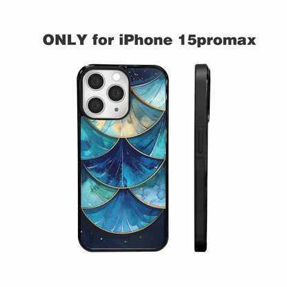 iPhone 15 Pro Max Case — Mermaid Scale Art Pattern, Custom Printed Phone Case