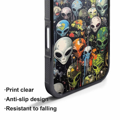 iPhone 17 Air Case — Aliens Camo Aliens Pattern Hundreds Alien, Custom Art Phone Cover