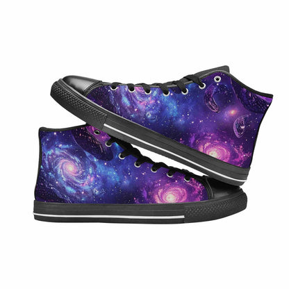 WOMEN'S Galaxy Snake Print High Top Canvas Aesthetic Sneakers