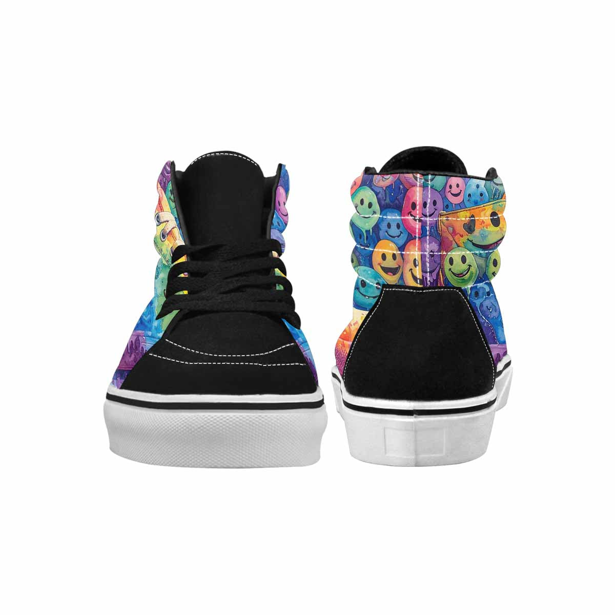 MEN'S Smiley Facessmiley Faces  High Top Canvas Dreamlike Shoes
