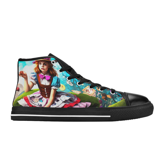 MEN'S Creepy Wonderland Character Surreal High Top Canvas Grunge Custom Sneakers