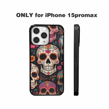 iPhone 15 Pro Max Case — Smaller Skulls Overlapping Seamless Pattern Of, Original Design Phone Case