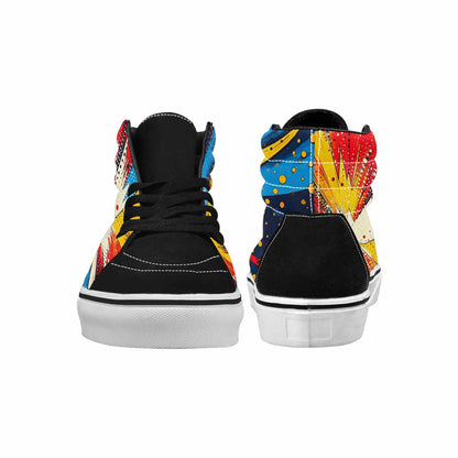 MEN'S Comic Pop Art High Top Canvas Bold Print Neon Fantasy Limited Edition Sneakers