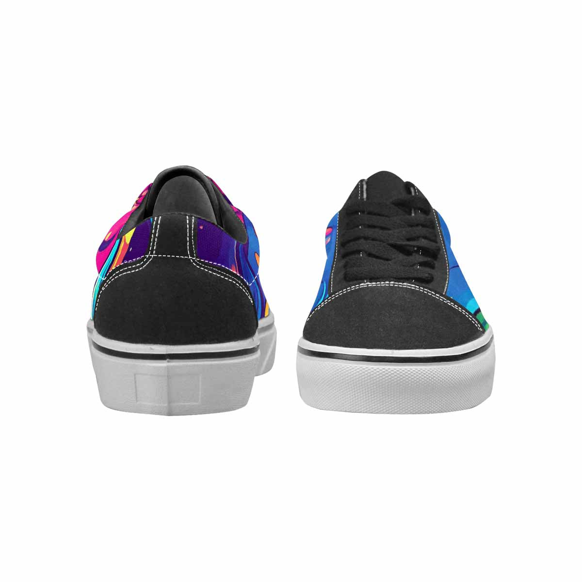 MEN'S Alien Ufo Cartoon Canvas Lace-Up Neon Fantasy Custom Shoes