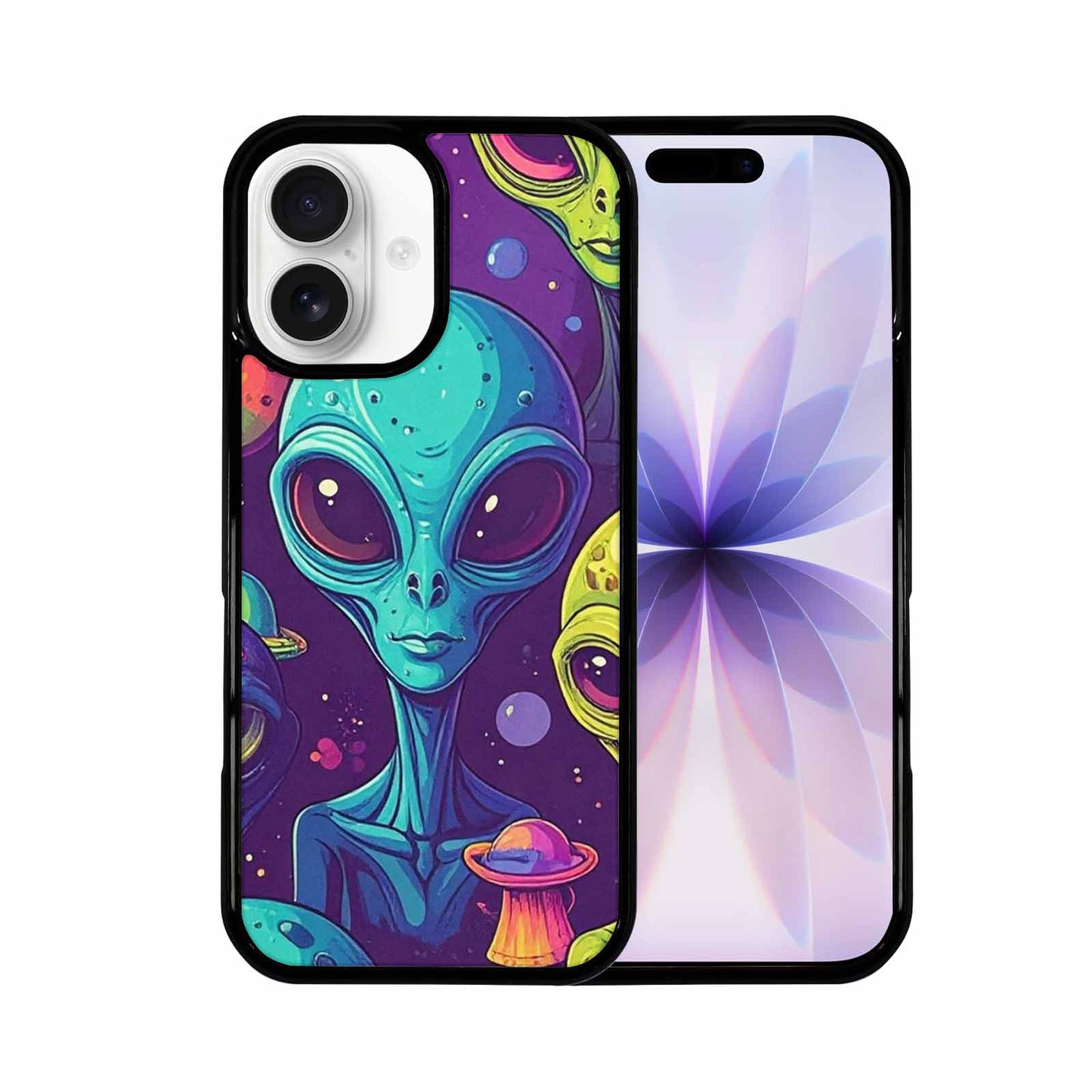 iPhone 17 Case — Alien Ufo Cartoon Art Alien Scifi, Custom Art Phone Cover