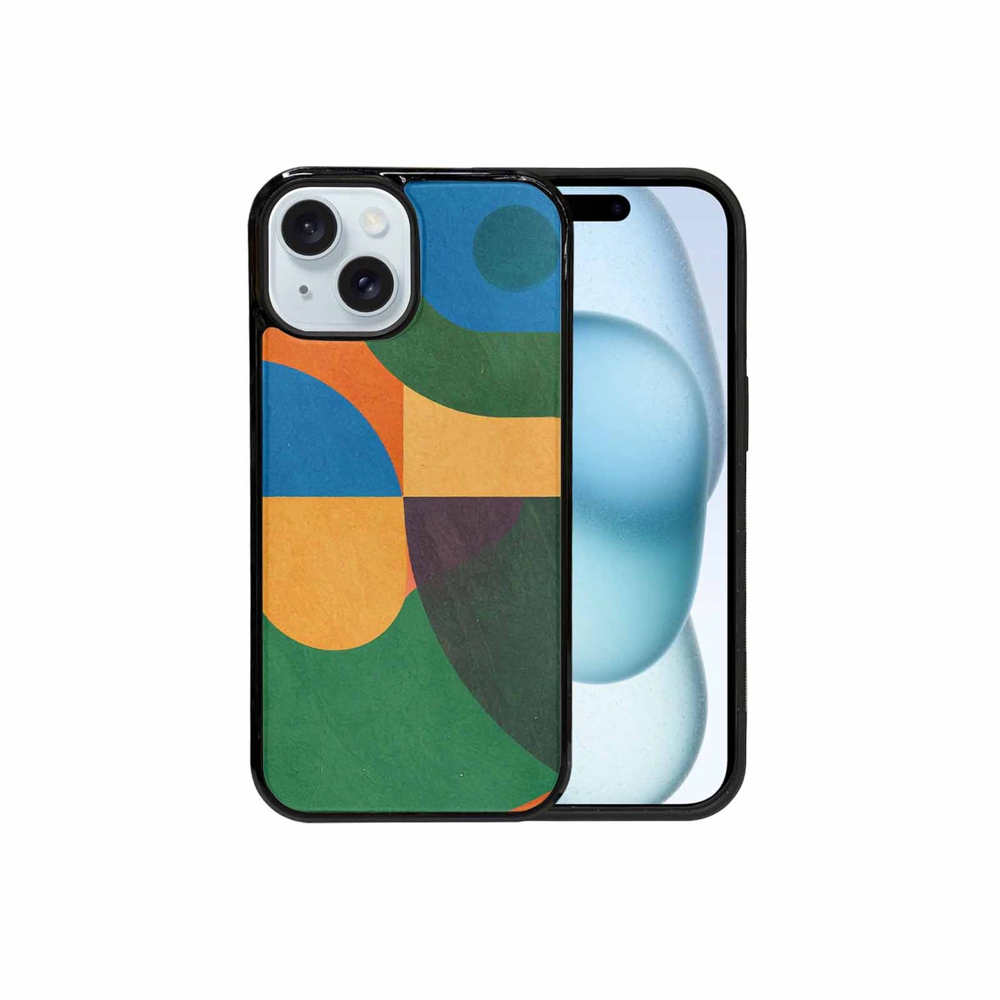 iPhone 15 Case — 1990s Memphis Art Pattern, Custom Print Case Cover
