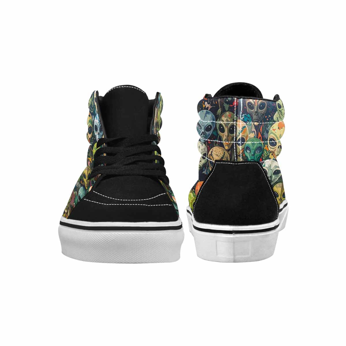 MEN'S Aliens × Camo Aliens High Top Canvas Y2K Custom Shoes