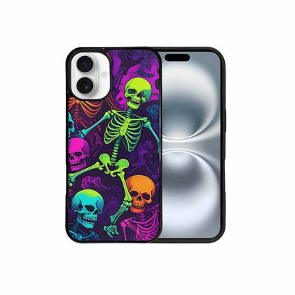 iPhone 16 Plus Case — Glowing Skeleton Pattern Hundreds Of Small, Personalized Phone Case