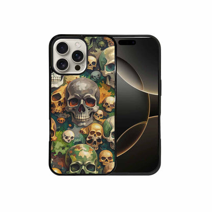 iPhone 16 Pro Max Case — Skulls Camoskulls Pattern Hu Avd, Custom Phone Case