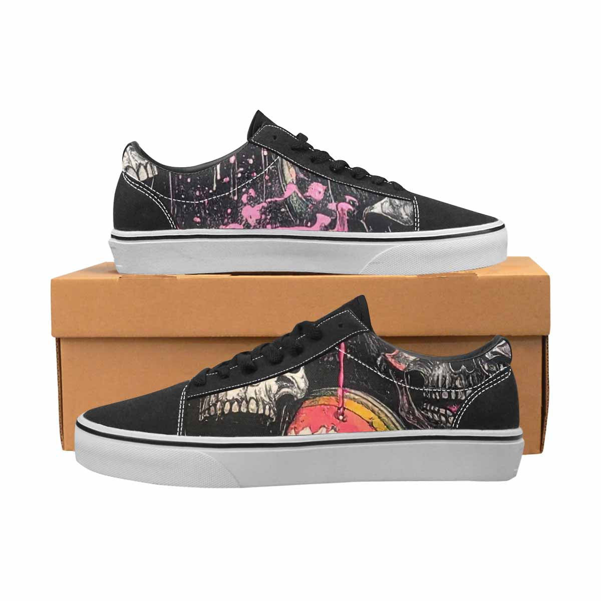 WOMEN'S Rainbow From Skull S Lace-Up Canvas Dreamlike Shoes