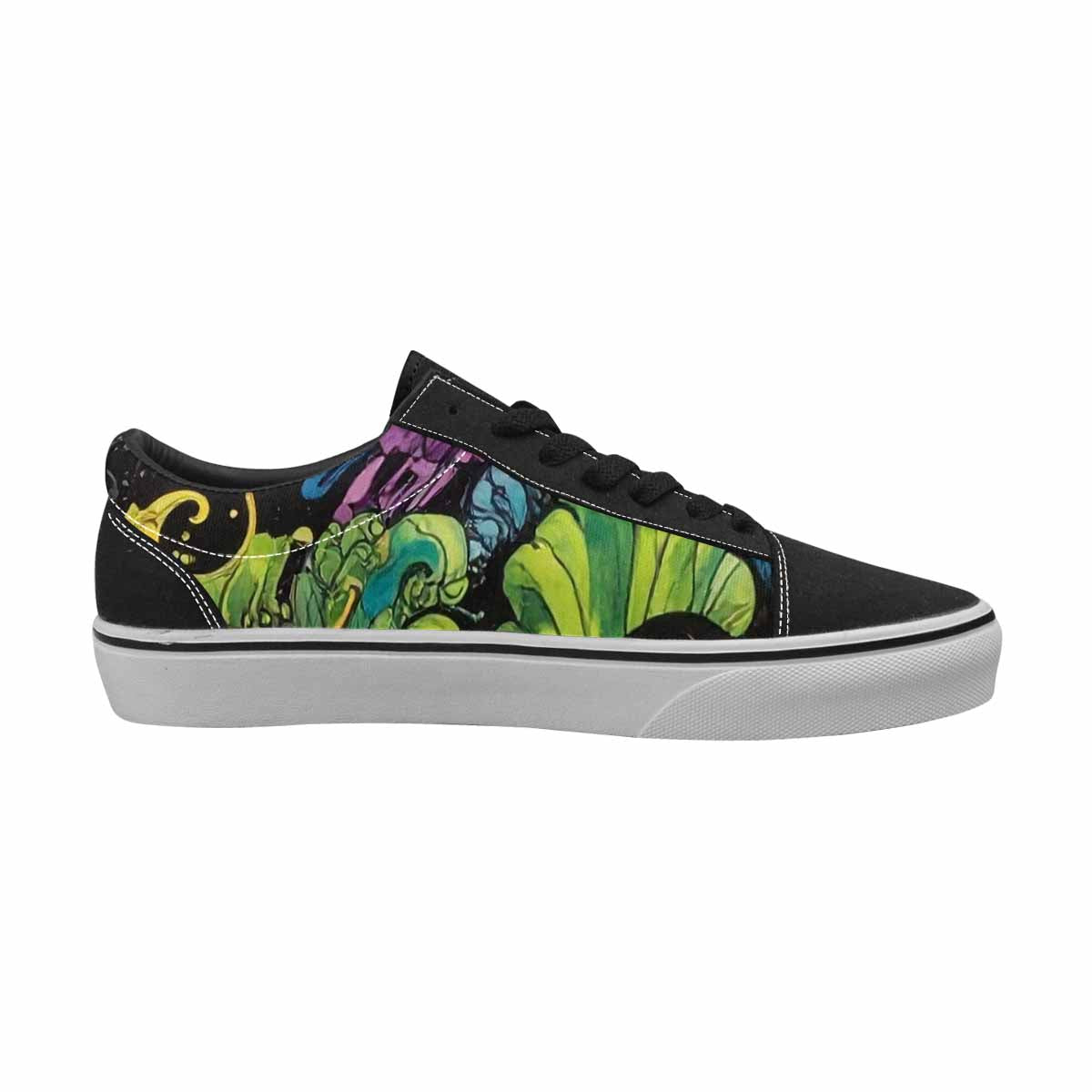 WOMEN'S Tie Lace-Up Canvas Kaleidoscope Custom Sneakers