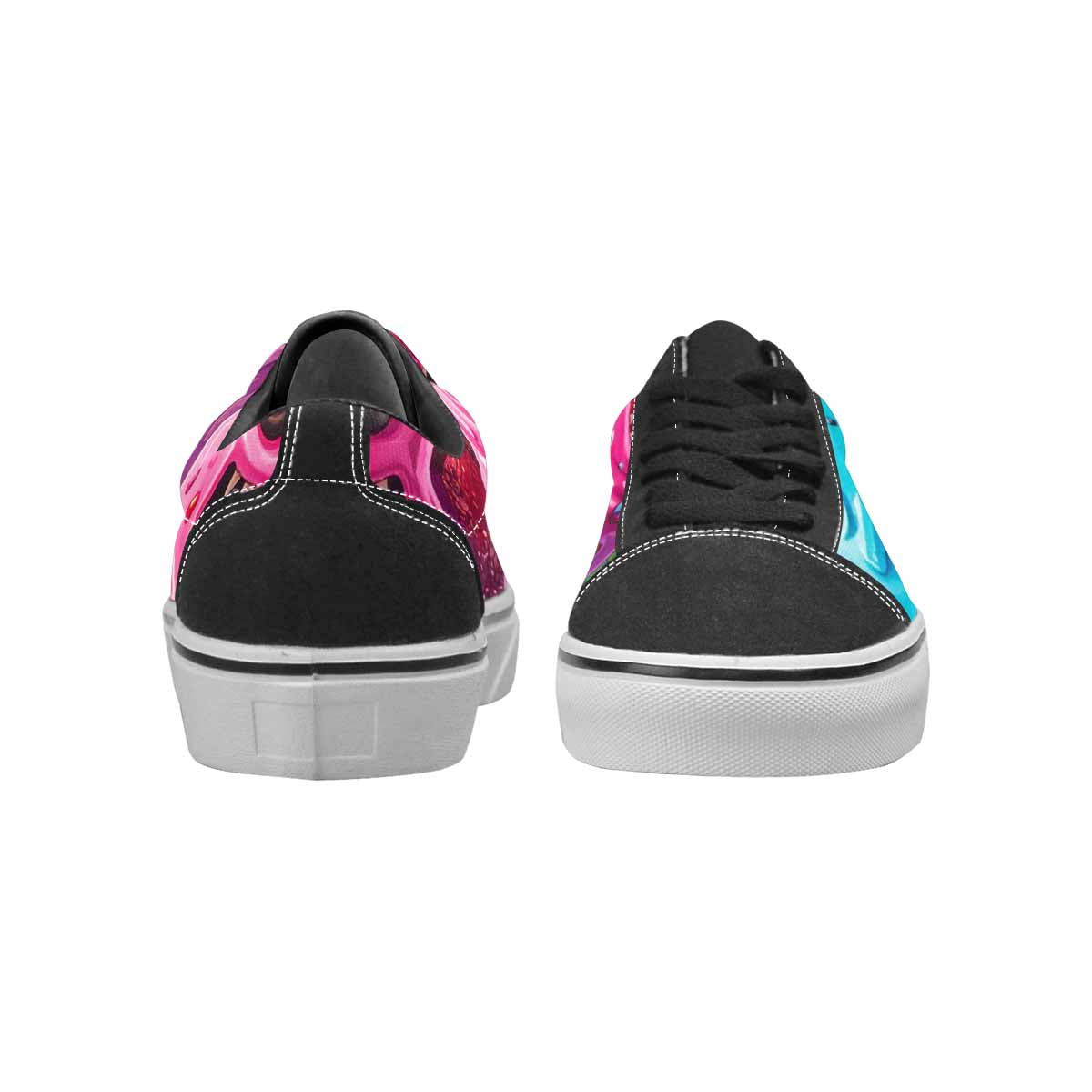 MEN'S Melting Icecream Monster Cherry Canvas Lace-Up Wallpaper Art Custom Sneakers