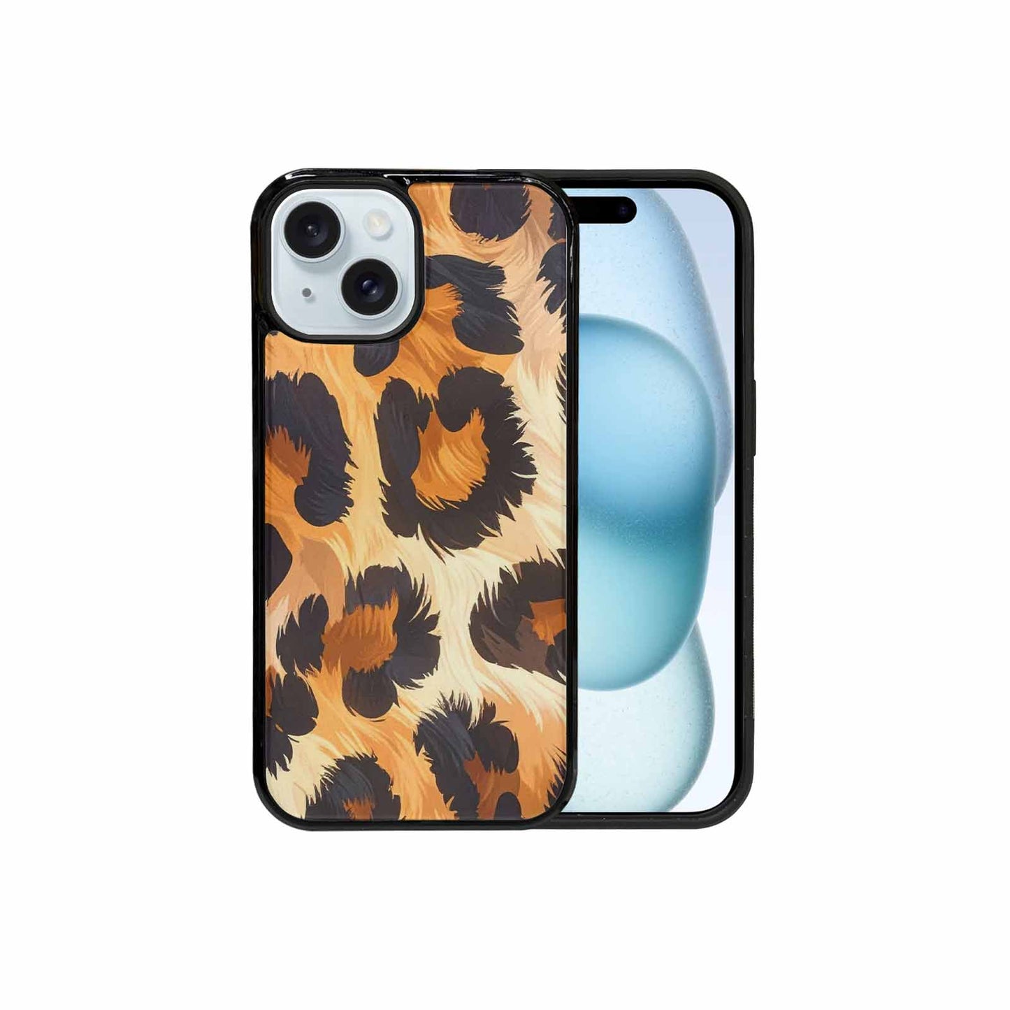 iPhone 15 Case — Leopard Soft Airbrush Gradient, Custom Art Phone Cover