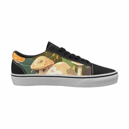 WOMEN'S Mushrooms  Camo Mushrooms Lace-Up Canvas Melting Art Sneakers