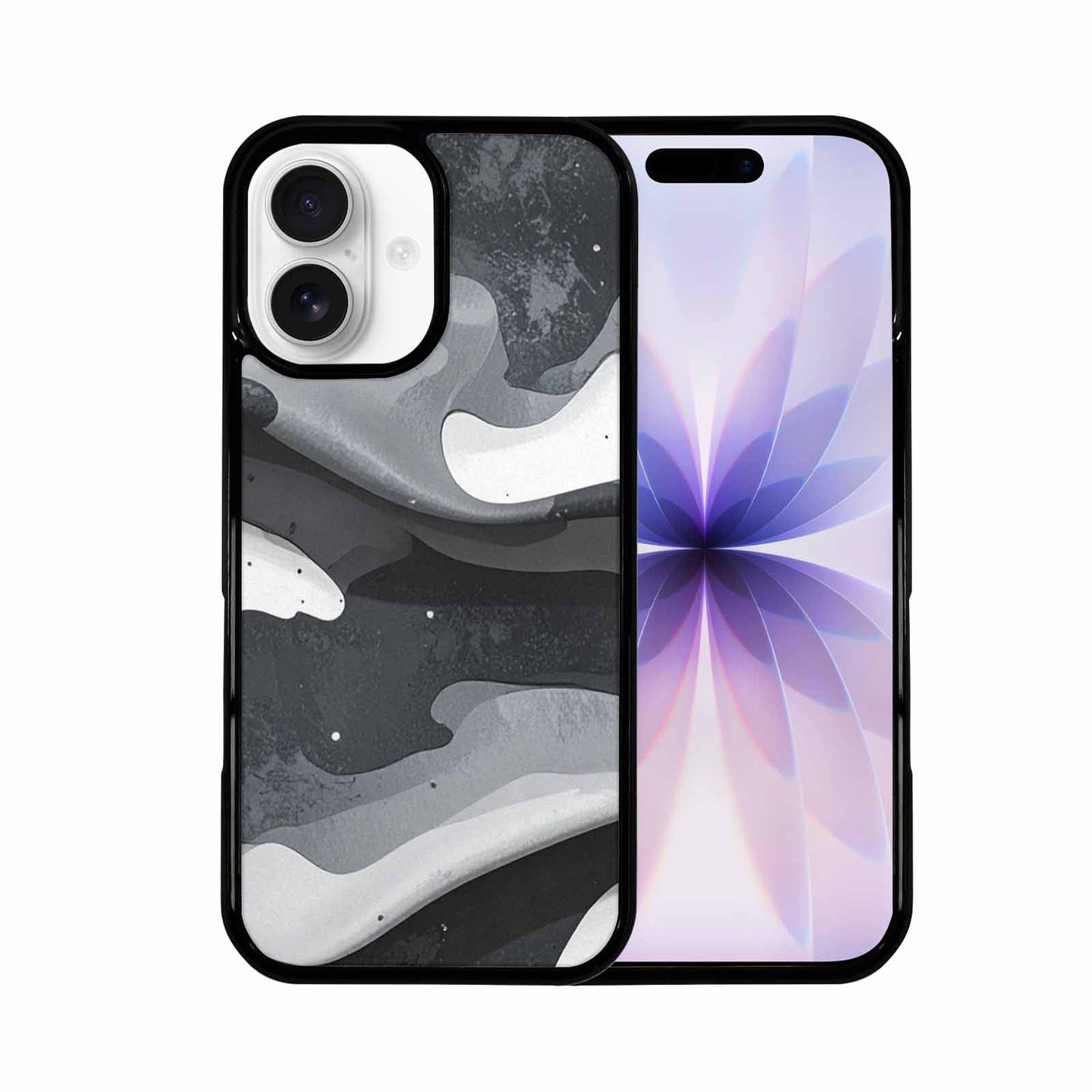 iPhone 17 Case — Grey Camo Print Camo, Custom Art Phone Cover