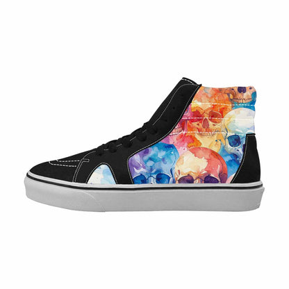 WOMEN'S Kulls - Watercolor High Top Canvas Grunge Custom Shoes