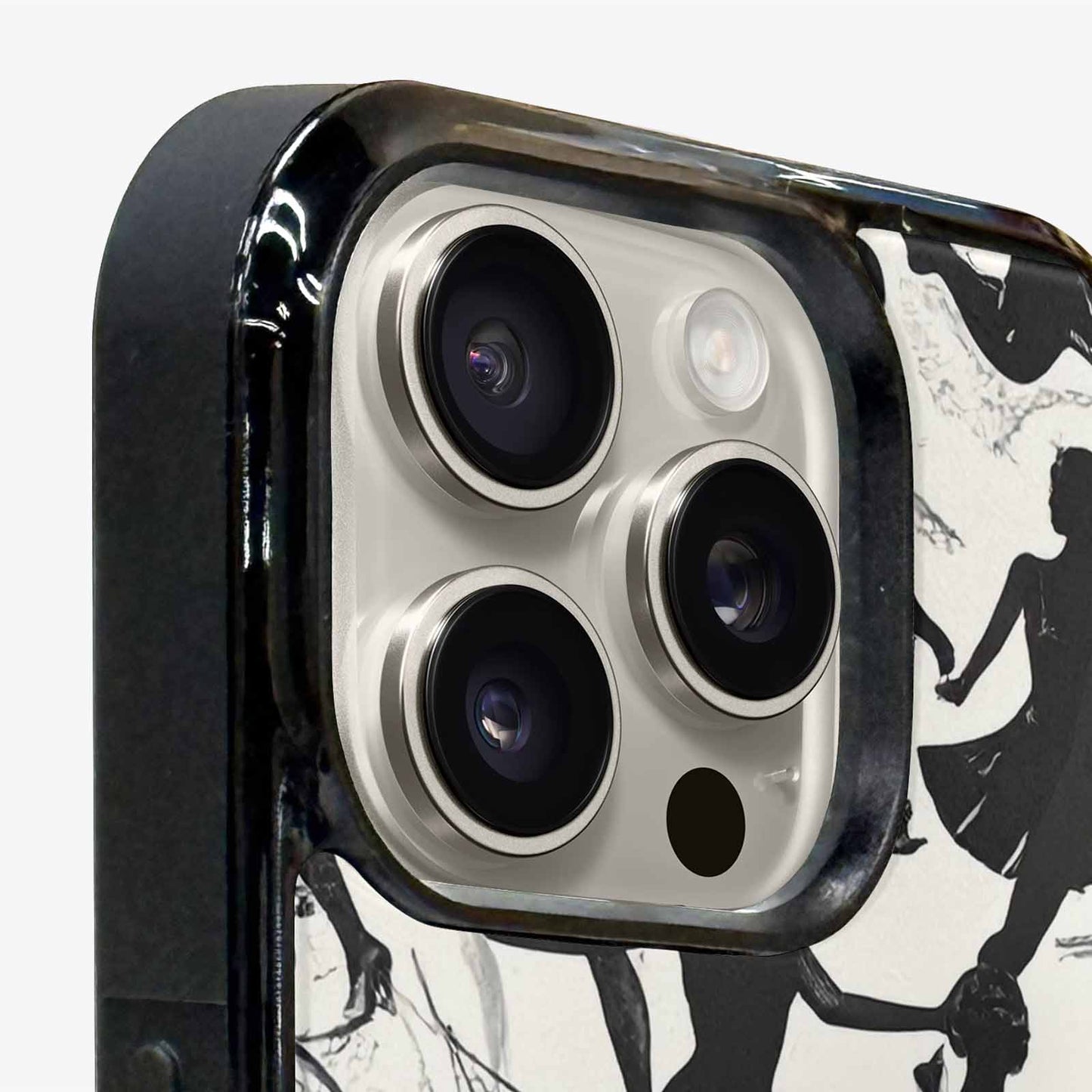 iPhone 16 Pro Max Case — Bold Dancing Figure Line Art Pattern, Unique Phone Case Design