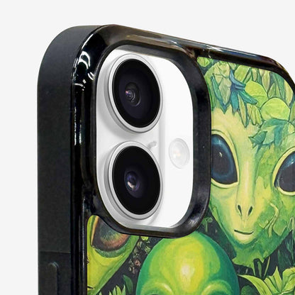 iPhone 16 Plus Case — Aliens Pattern Hundreds Of Sma Giq, Customized Protective Case