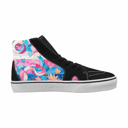 MEN'S Transgender Pride Flag High Top Canvas Grunge Shoes