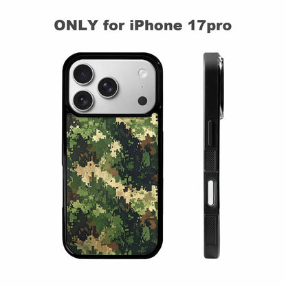 iPhone 17 Pro Case — Small Military Camouflage Blotch Pattern Camo, Original Design Phone Case